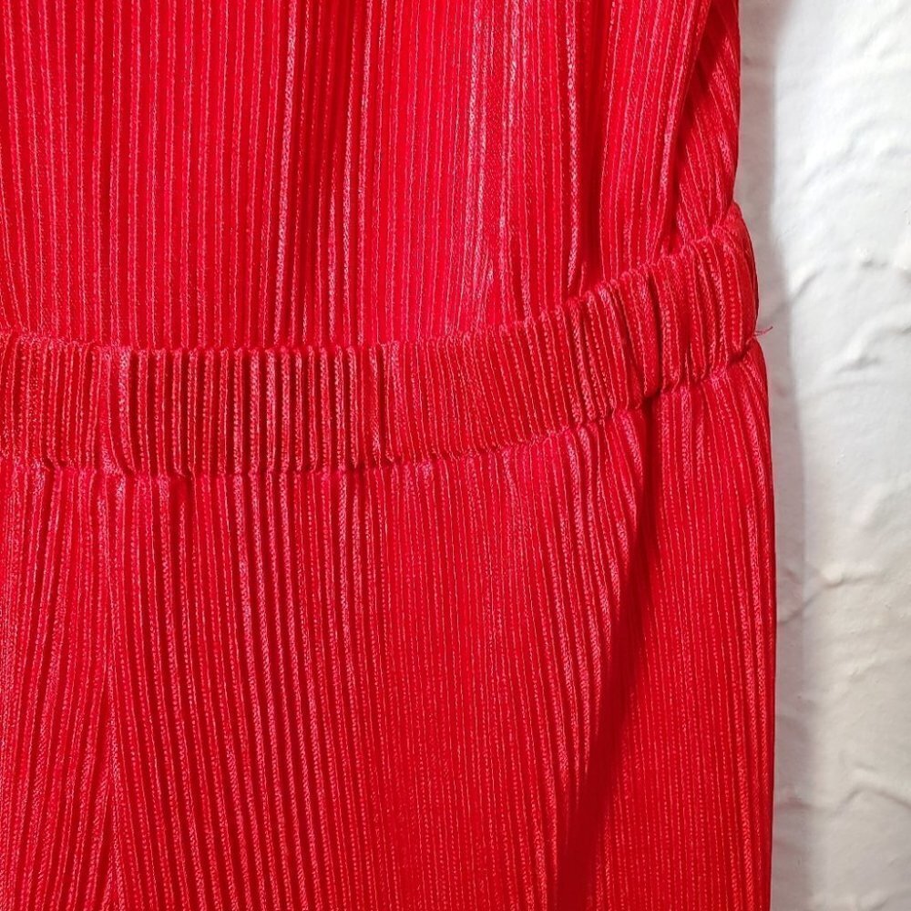 Studio Pasha Red Ribbed Jumpsuit - Picture 5 of 7